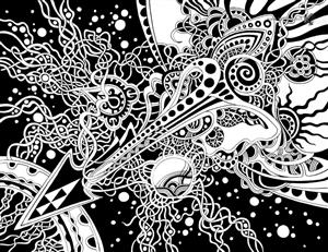 drawing - calligraphy - Cosmic Energy - Achikhman Dayva)