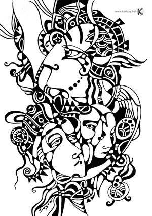 Black and White - Drawing Heracles - Achikhman Dayva)