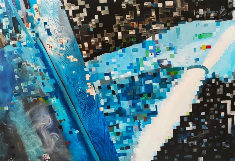 peinture - Mécanique du Pixel - Alagna Franck