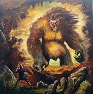 Painting - Bigfoot  / Yeti / Sasquatch - Tristan)
