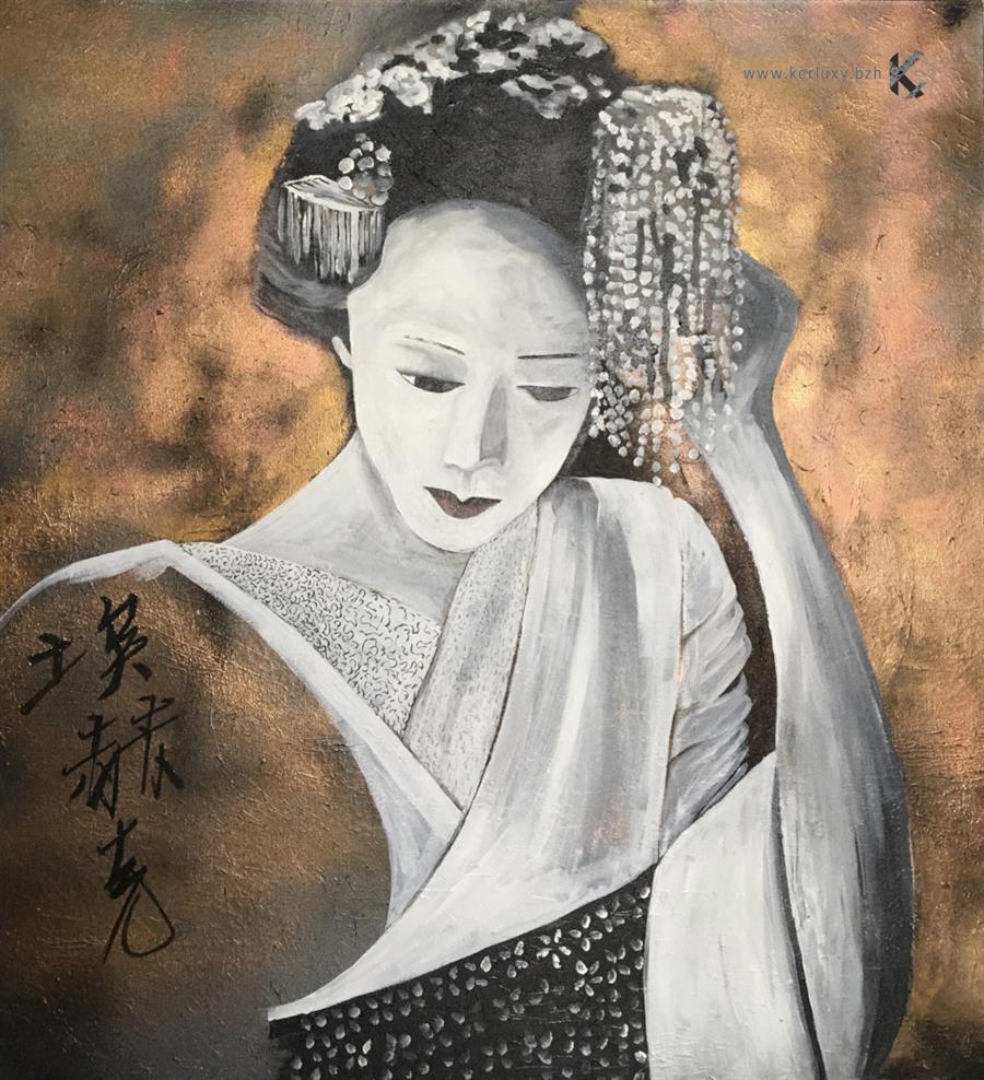 painting - MAIKO from Japan - Pichon Eric