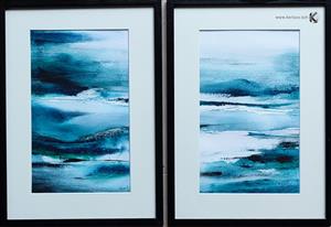 Painting - Ocean 1 and 2 - Marief)