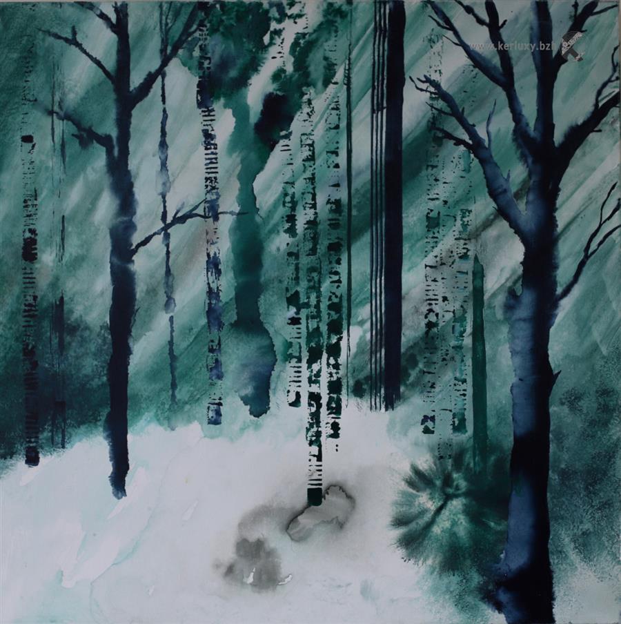 painting - Glaucous Forest - Grimaud-Lebeaux Sandrine