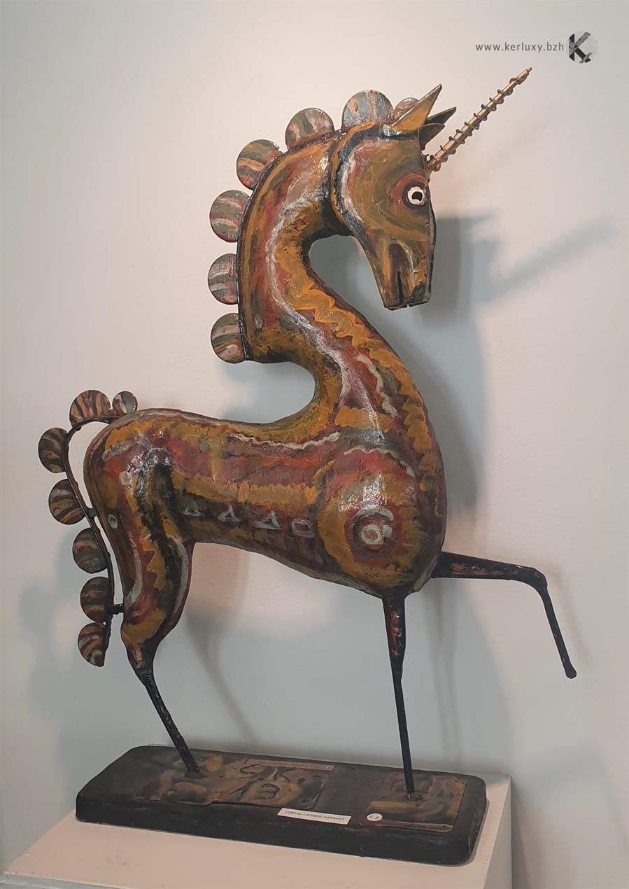 Sculpture - Cheval licorne dansant - Stanko Kristic